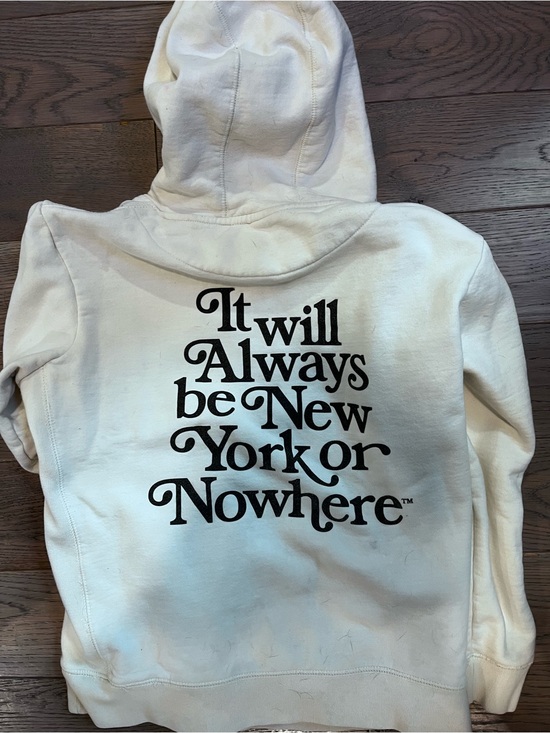 New York Or Nowhere Tops - New York or Nowhere Cream and Black Pullover Hoodie